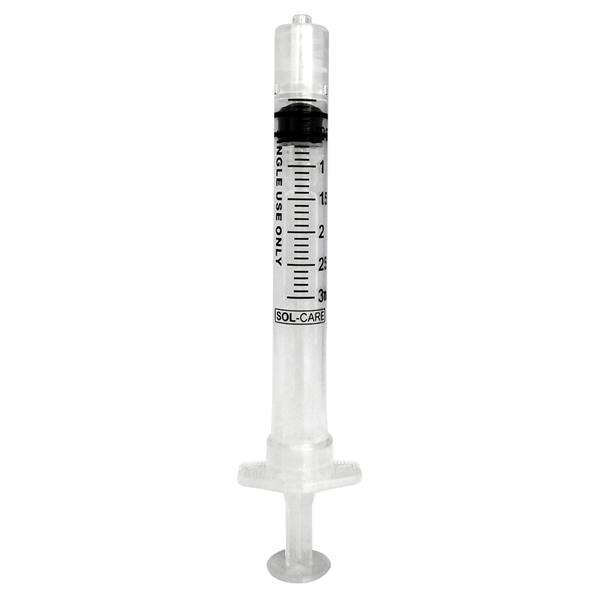 Syringe 3cc Luer Lock InviroSnap _ 100/Bx, 8 BX/CA